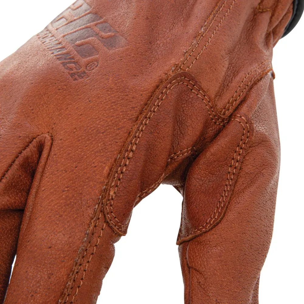 212 Performance TKLDC3-0812 Fleece Lined ANSI A3 Cut Resistant Buffalo Leather Driver Winter Work Glove with Rib Knit Cuff in Ru