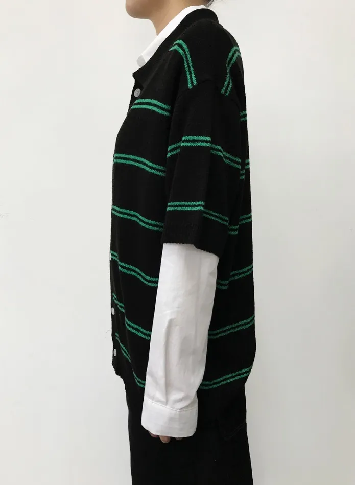 AAKE Striped Street Style Cardigans