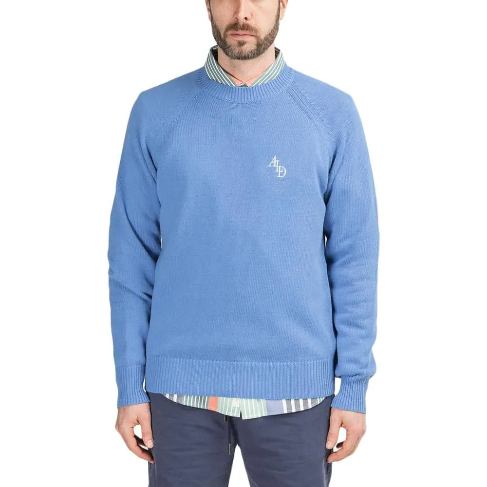 Aime Leon Dore Classic Raglan Crew Knit Sweater Blue