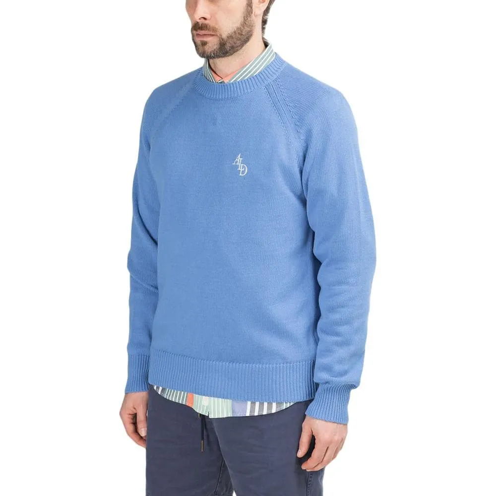 Aime Leon Dore Classic Raglan Crew Knit Sweater Blue