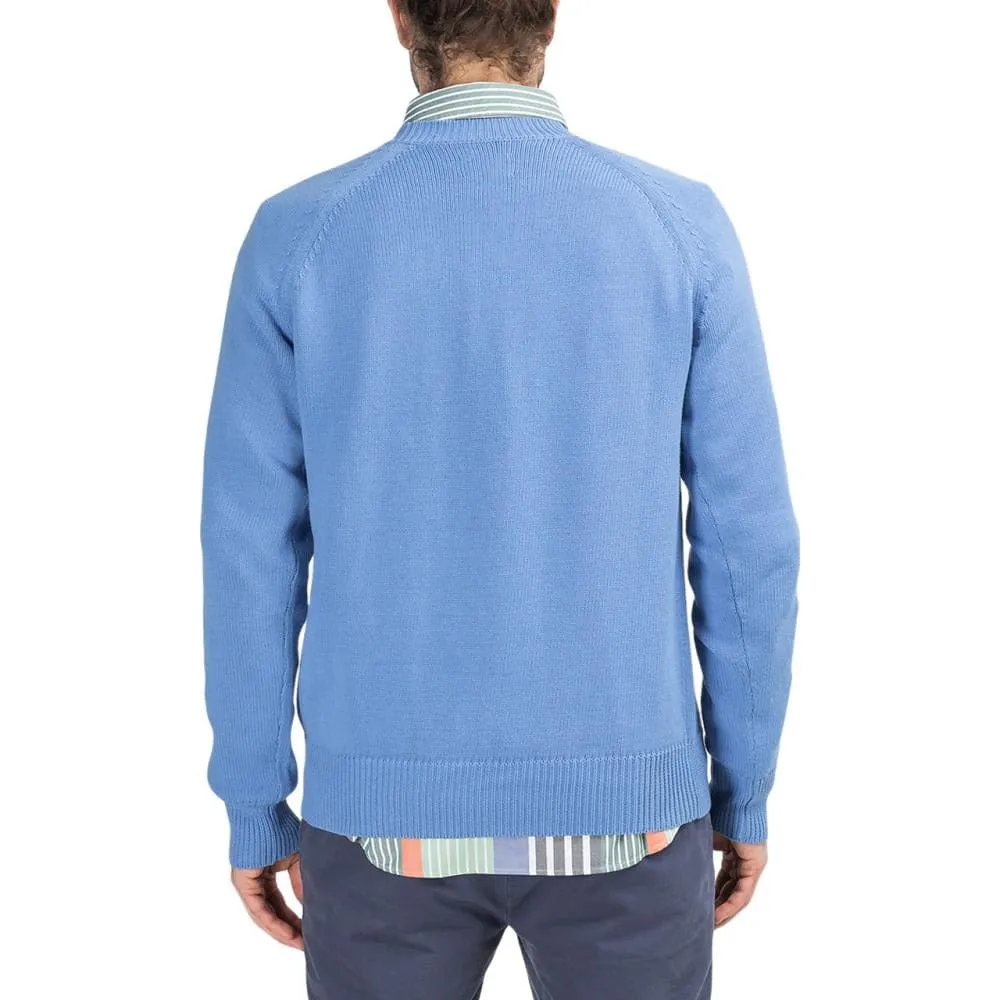 Aime Leon Dore Classic Raglan Crew Knit Sweater Blue