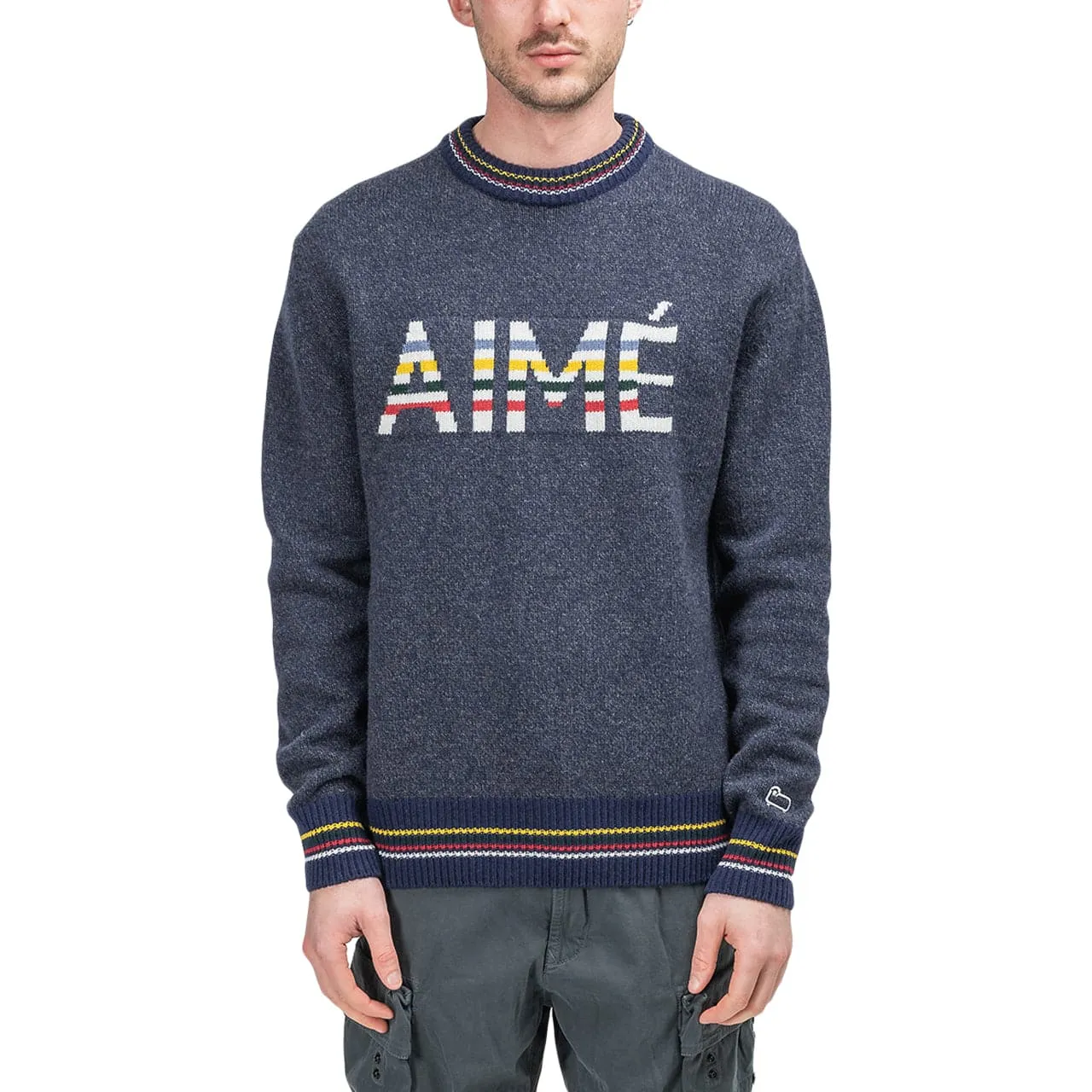 Aime Leon Dore Woolrich Hudson Bay Sweater Navy