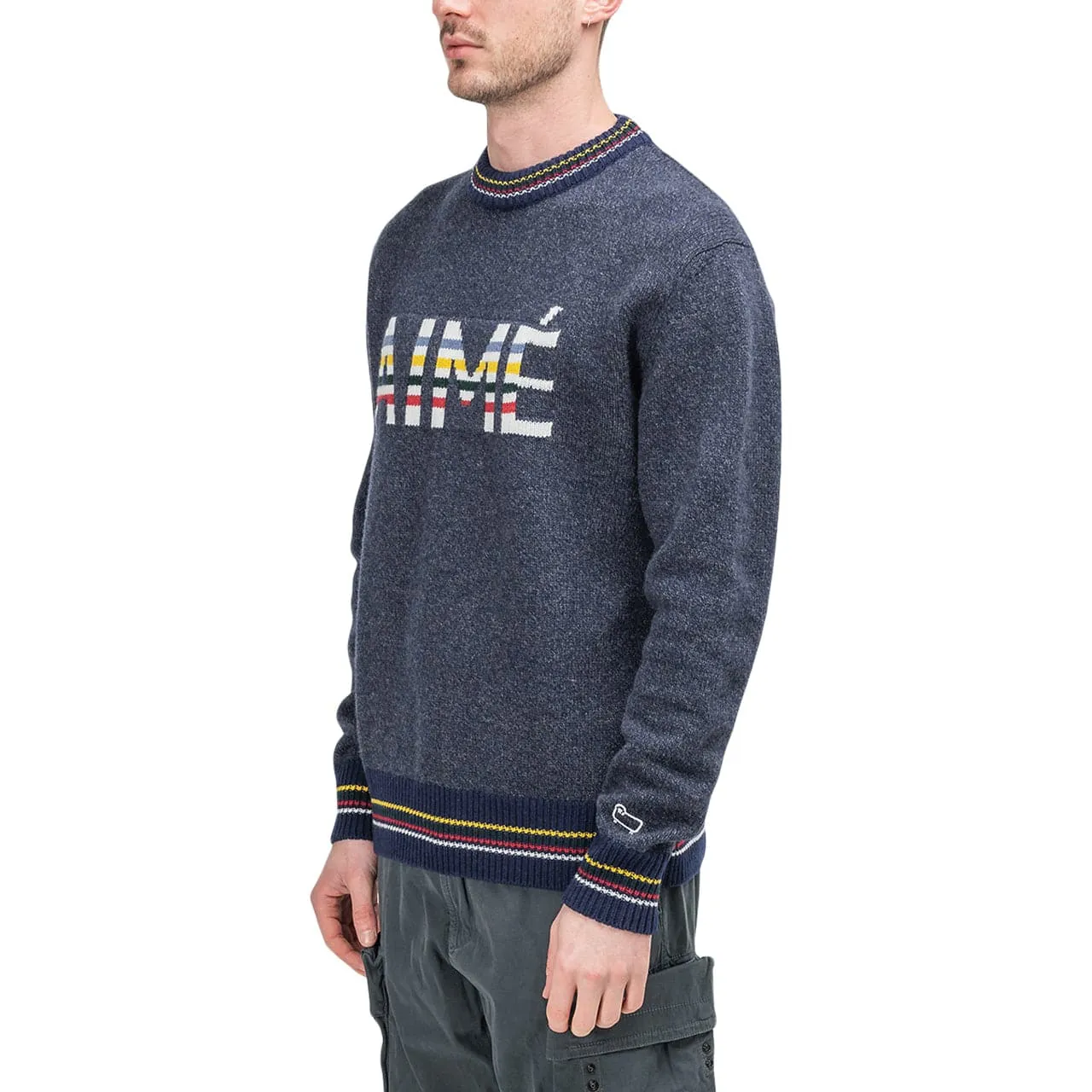 Aime Leon Dore Woolrich Hudson Bay Sweater Navy