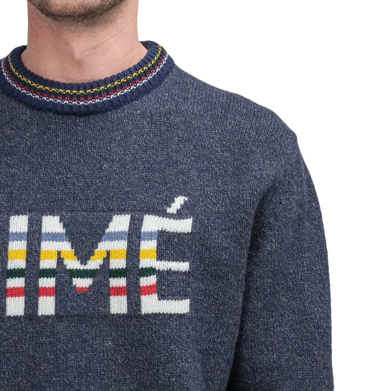 Aime Leon Dore Woolrich Hudson Bay Sweater Navy