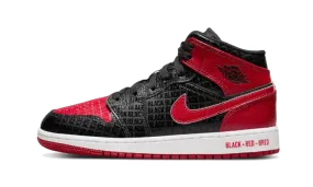 Air Jordan 1 Mid Bred Text - Nike Sneaker Collaboration