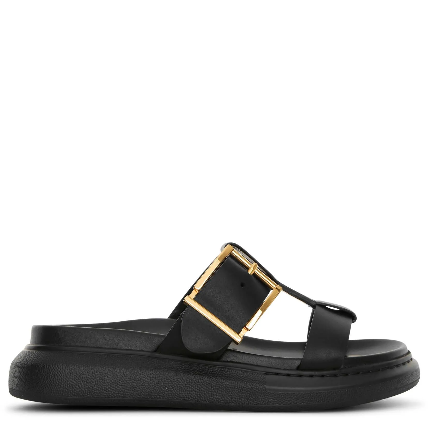 Alexander McQueen Hybrid Slide Sandals in Black