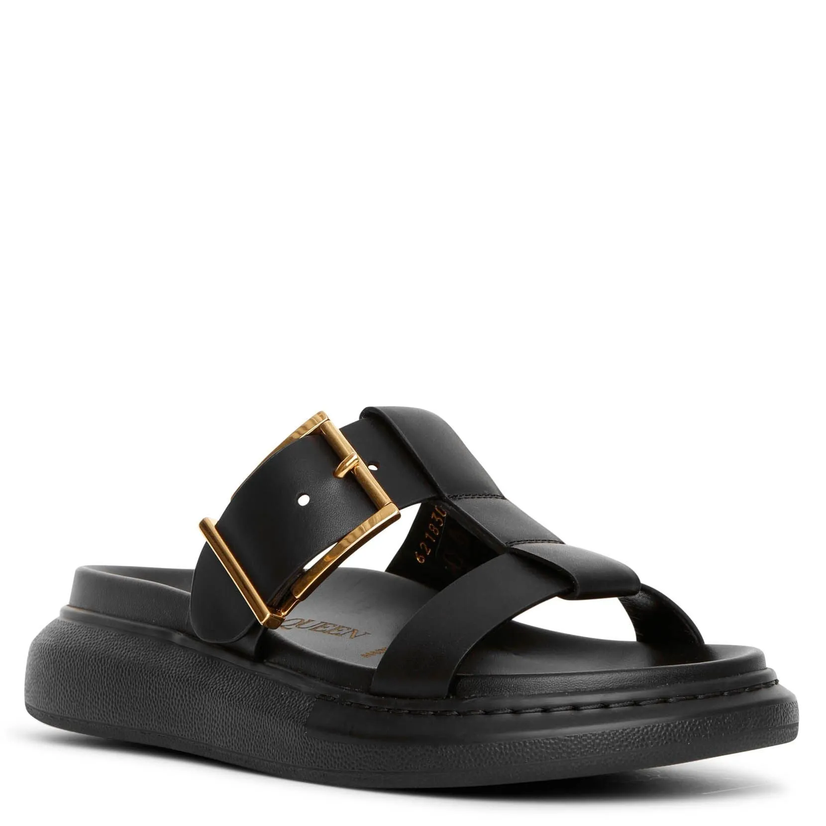 Alexander McQueen Hybrid Slide Sandals in Black