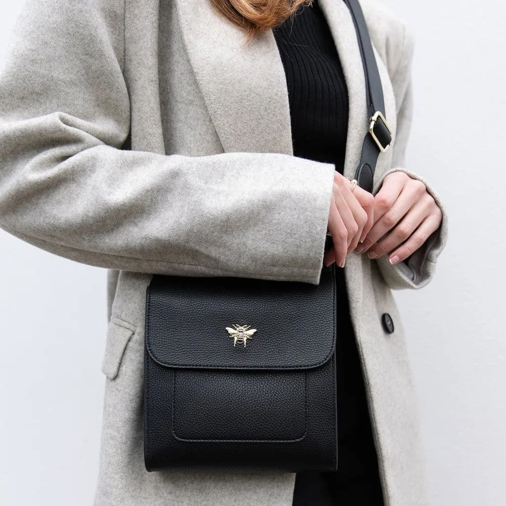 Black Bloomsbury CrossBody Bag by Alice Wheeler