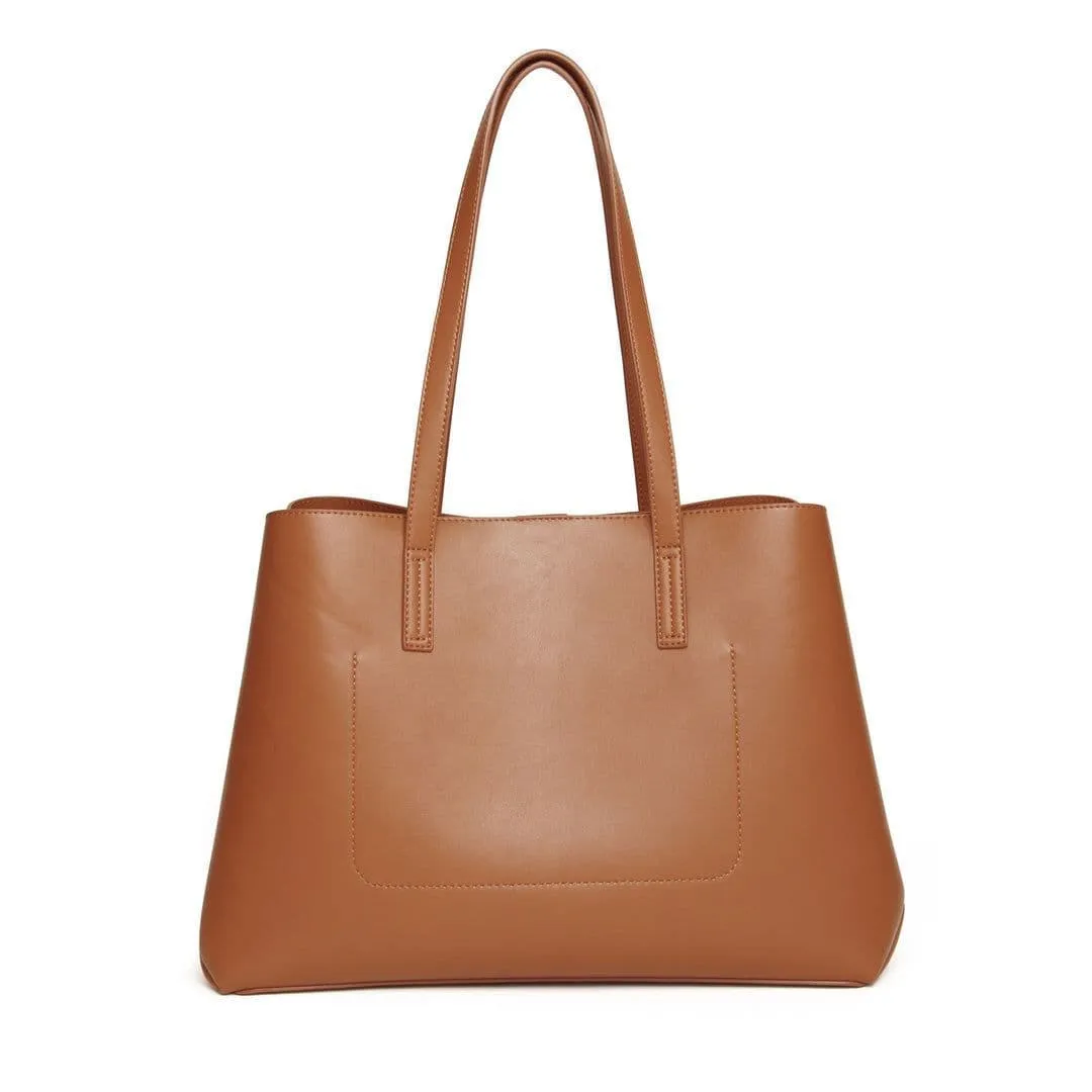 Tan Milan Tote Bag by Alice Wheeler