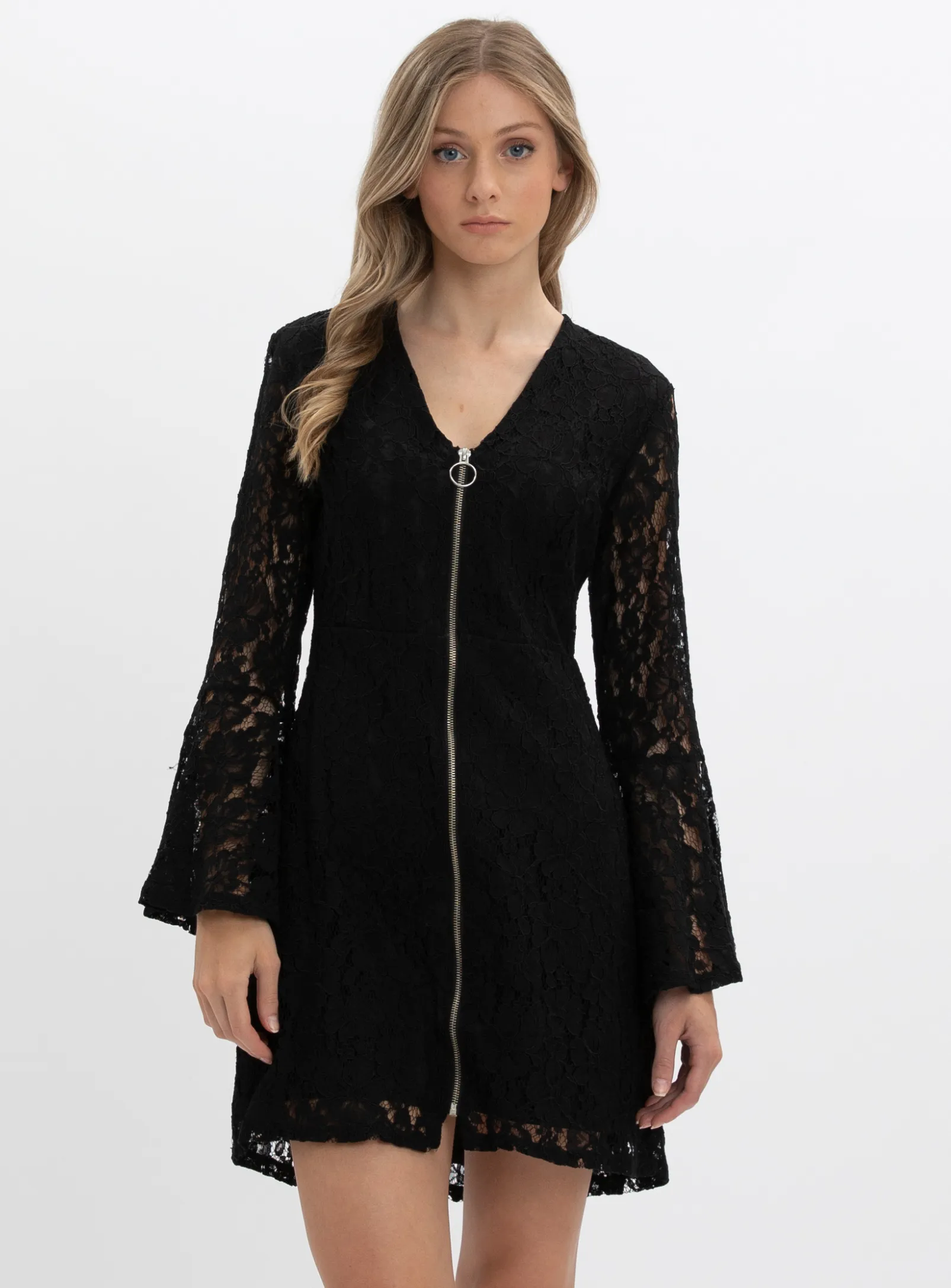 ANETRA Long Sleeve Lace Dress | Robe Manches Longues en Dentelle