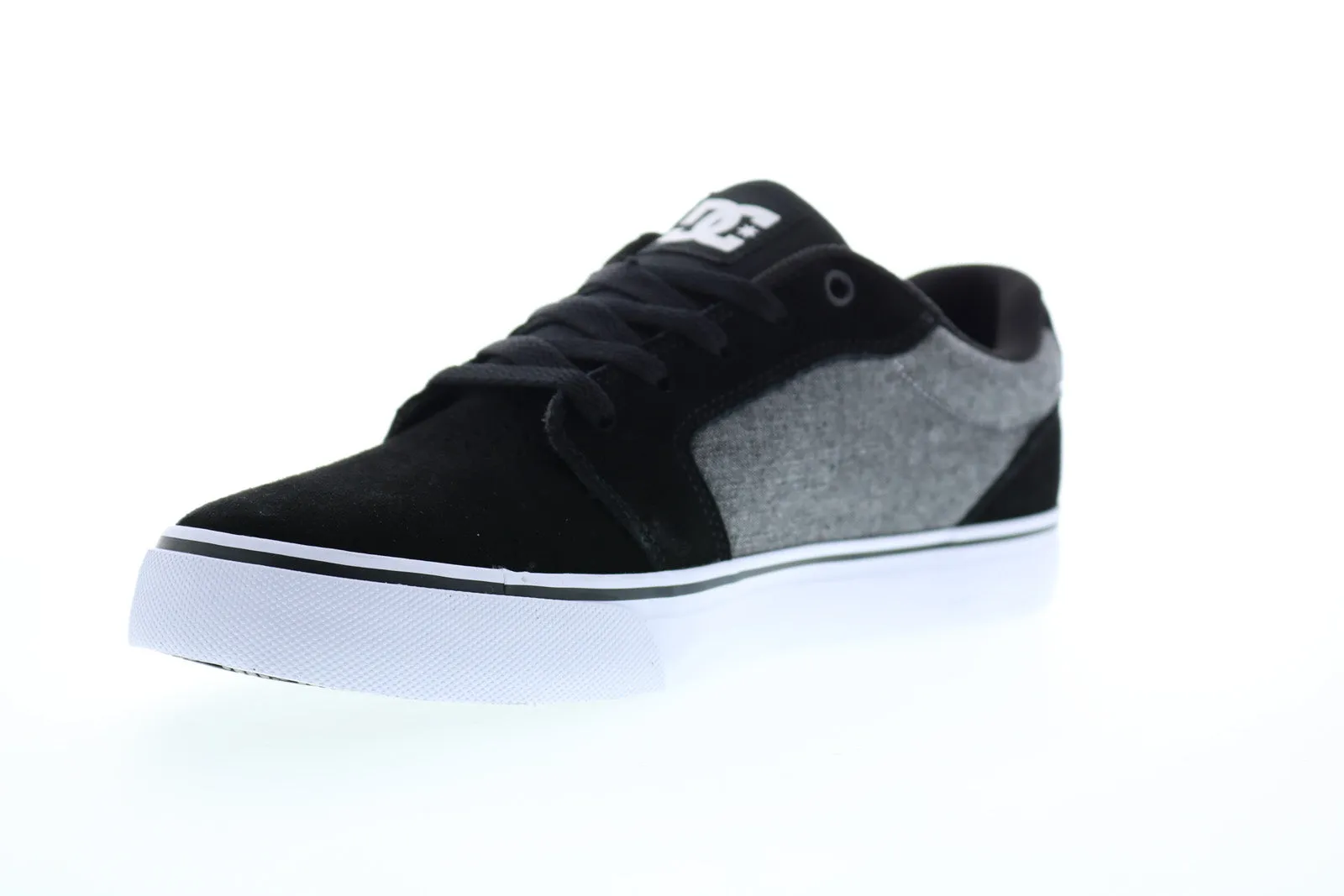 Anvil 303190 Men's Black Suede Lace Up Skate Sneakers Shoes - DC