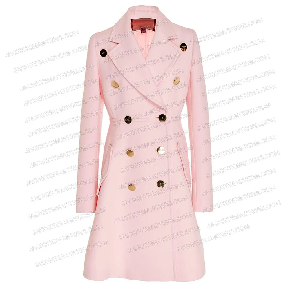 Arden Cho Partner Track Pink Wool Coat