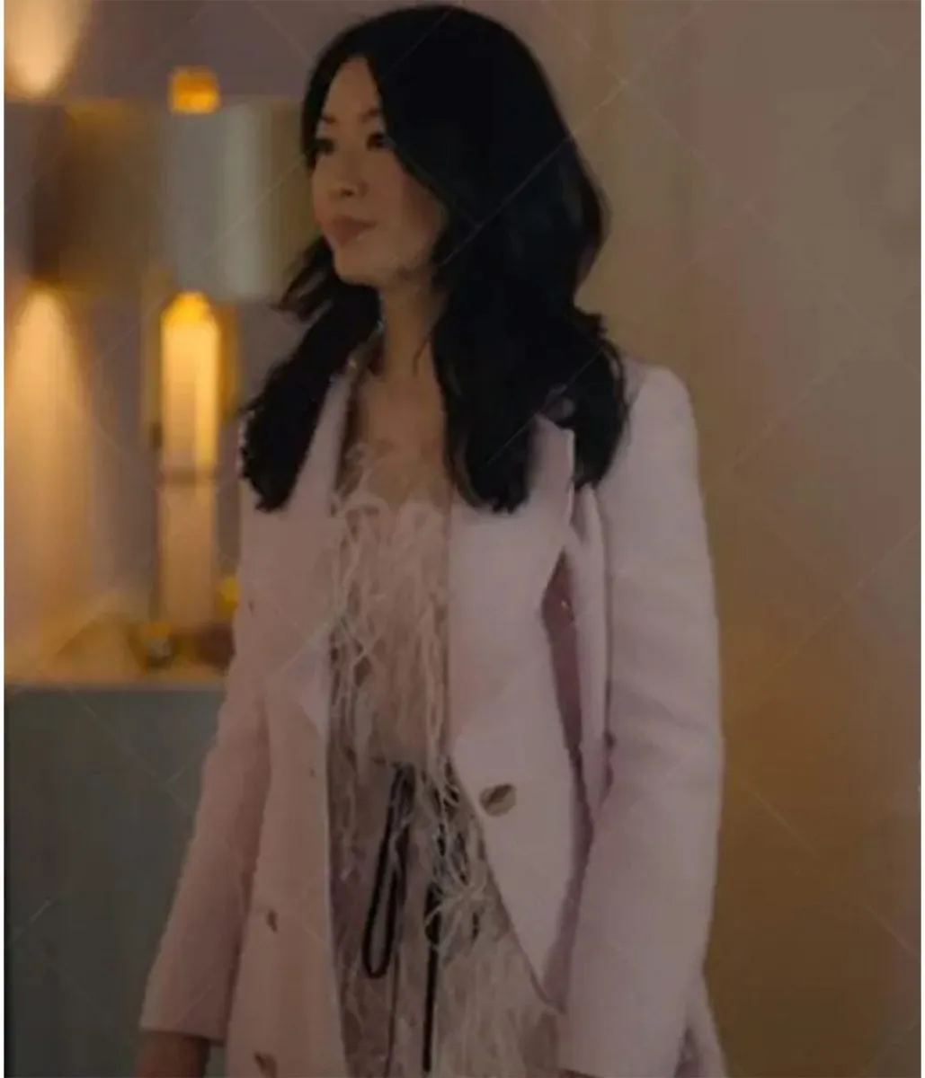 Arden Cho Partner Track Pink Wool Coat