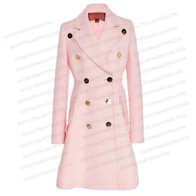 Arden Cho Partner Track Pink Wool Coat