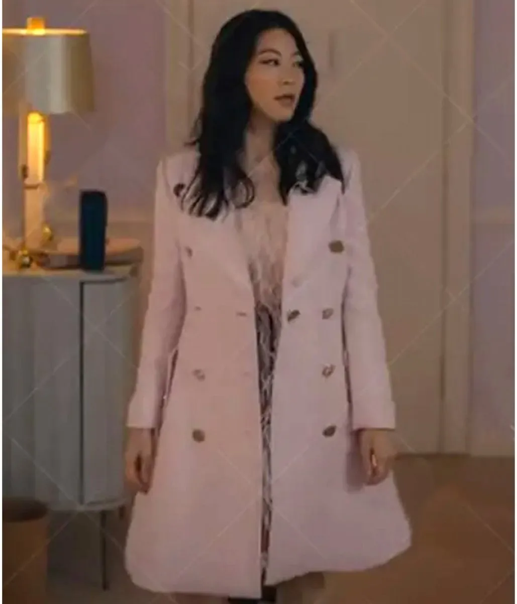 Arden Cho Partner Track Pink Wool Coat