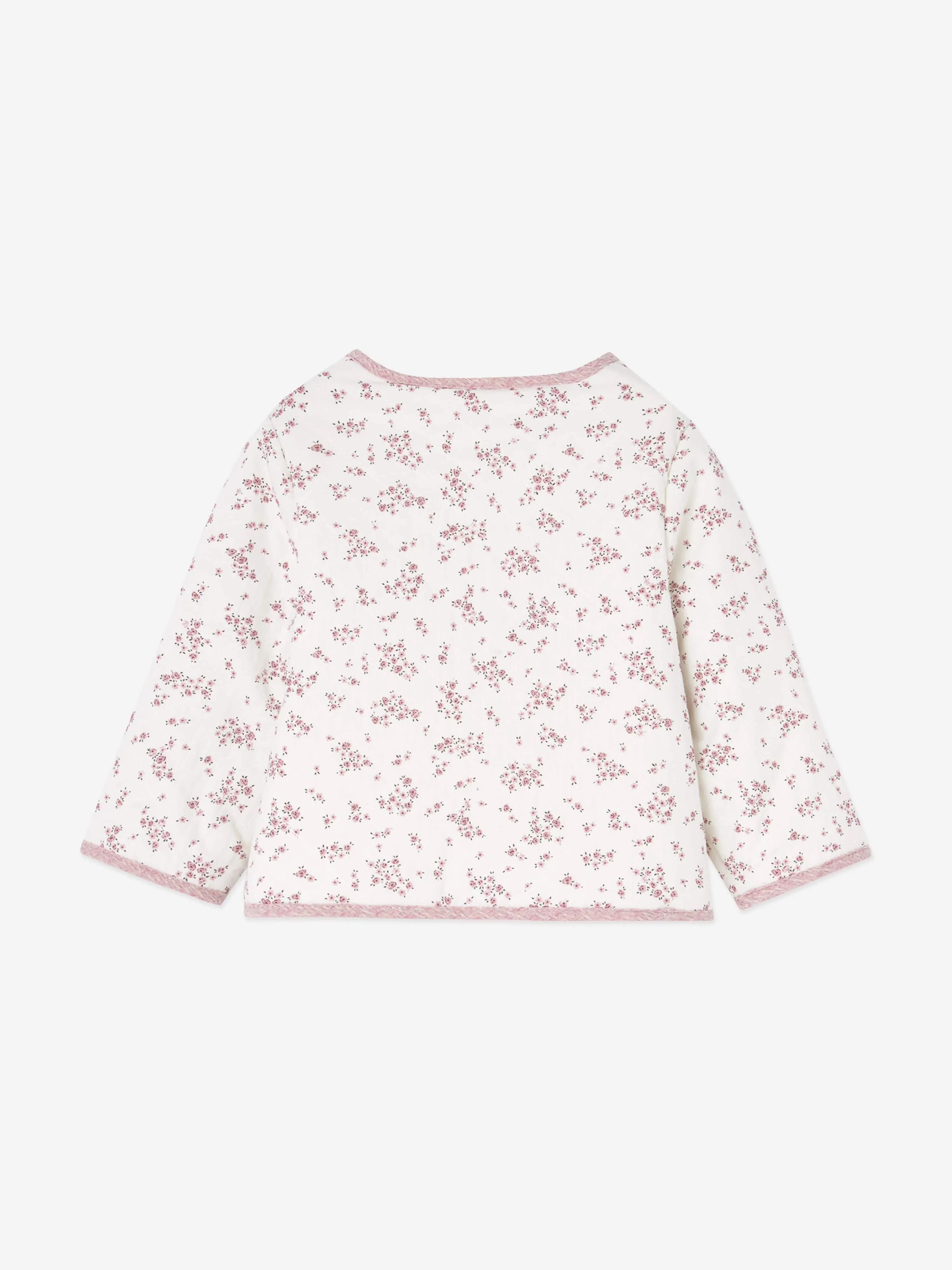 White Floral Baby Girls Jacket