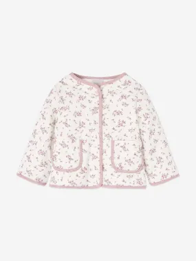 White Floral Baby Girls Jacket