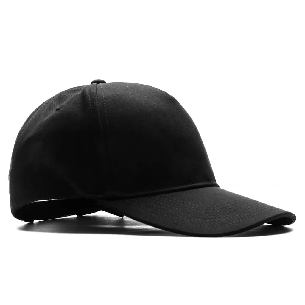 Black Logo Cap in Black