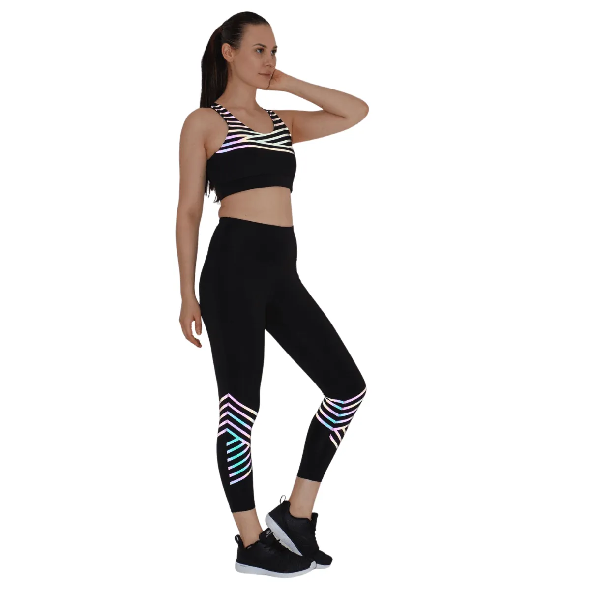 Reflective Crop Top & Leggings Set