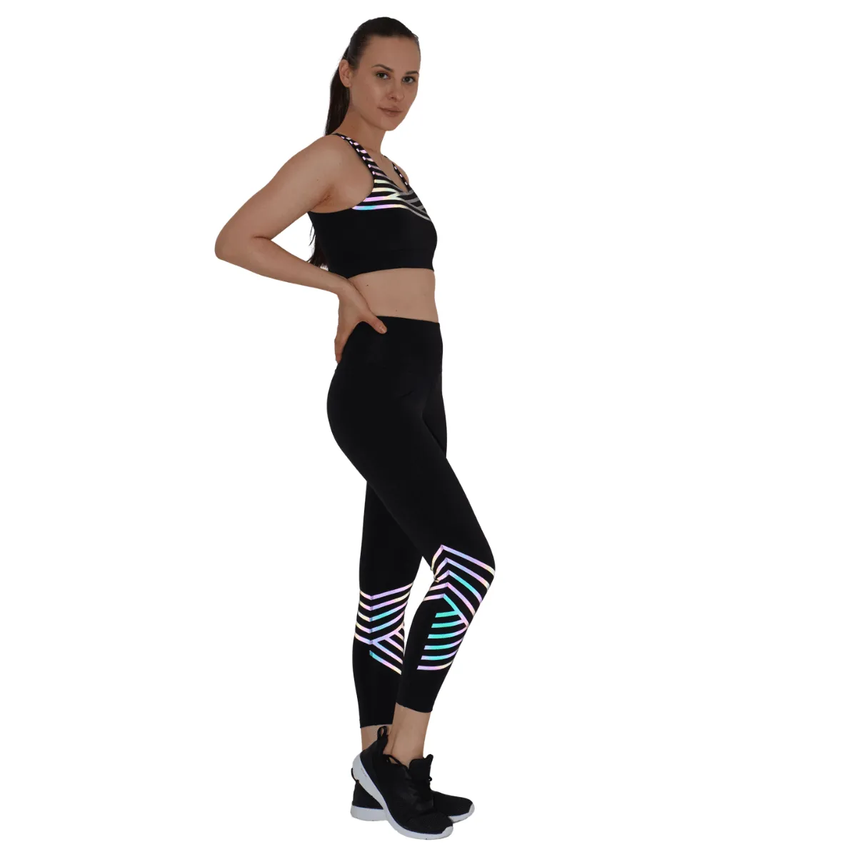 Reflective Crop Top & Leggings Set