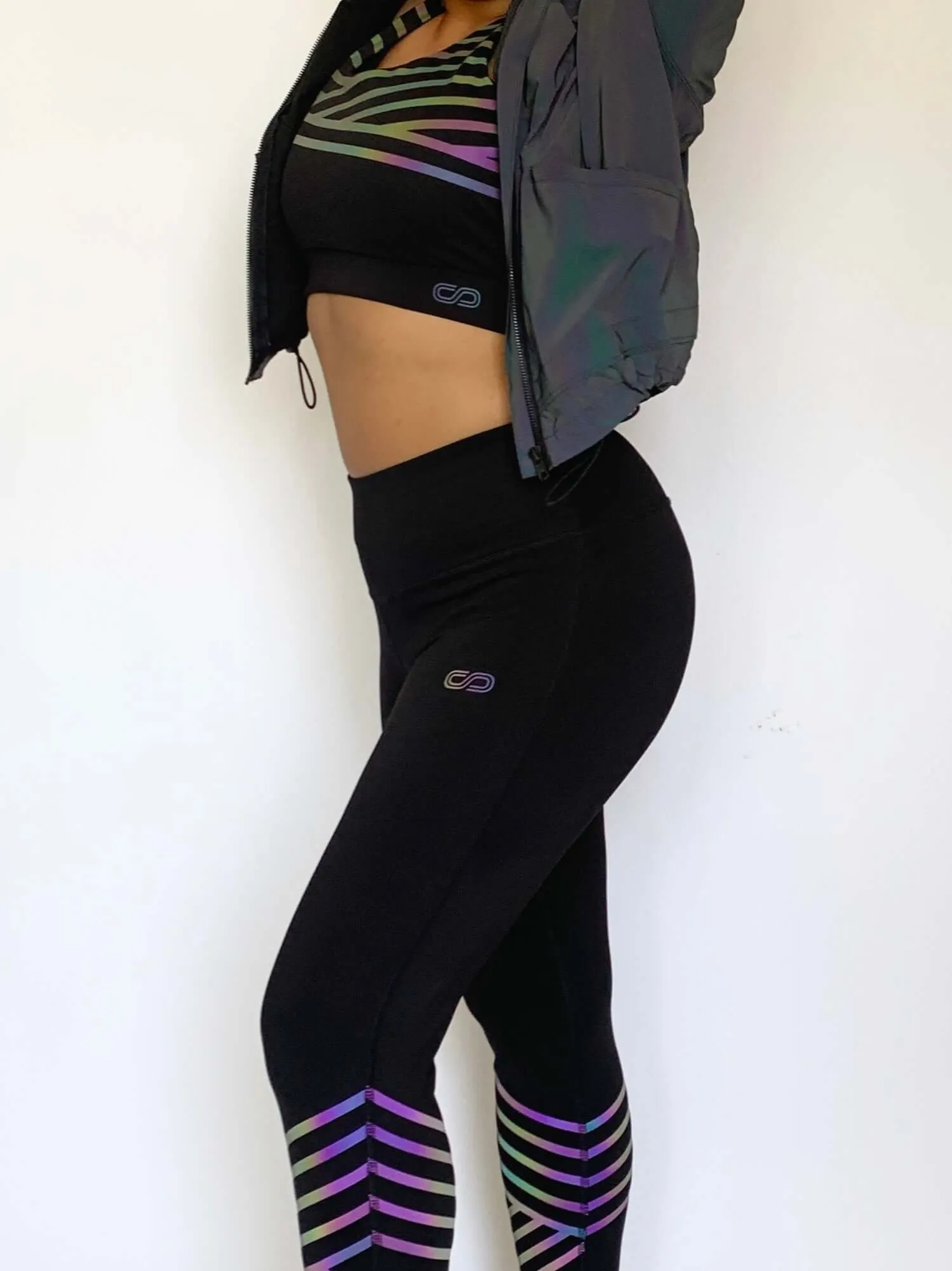 Reflective Crop Top & Leggings Set