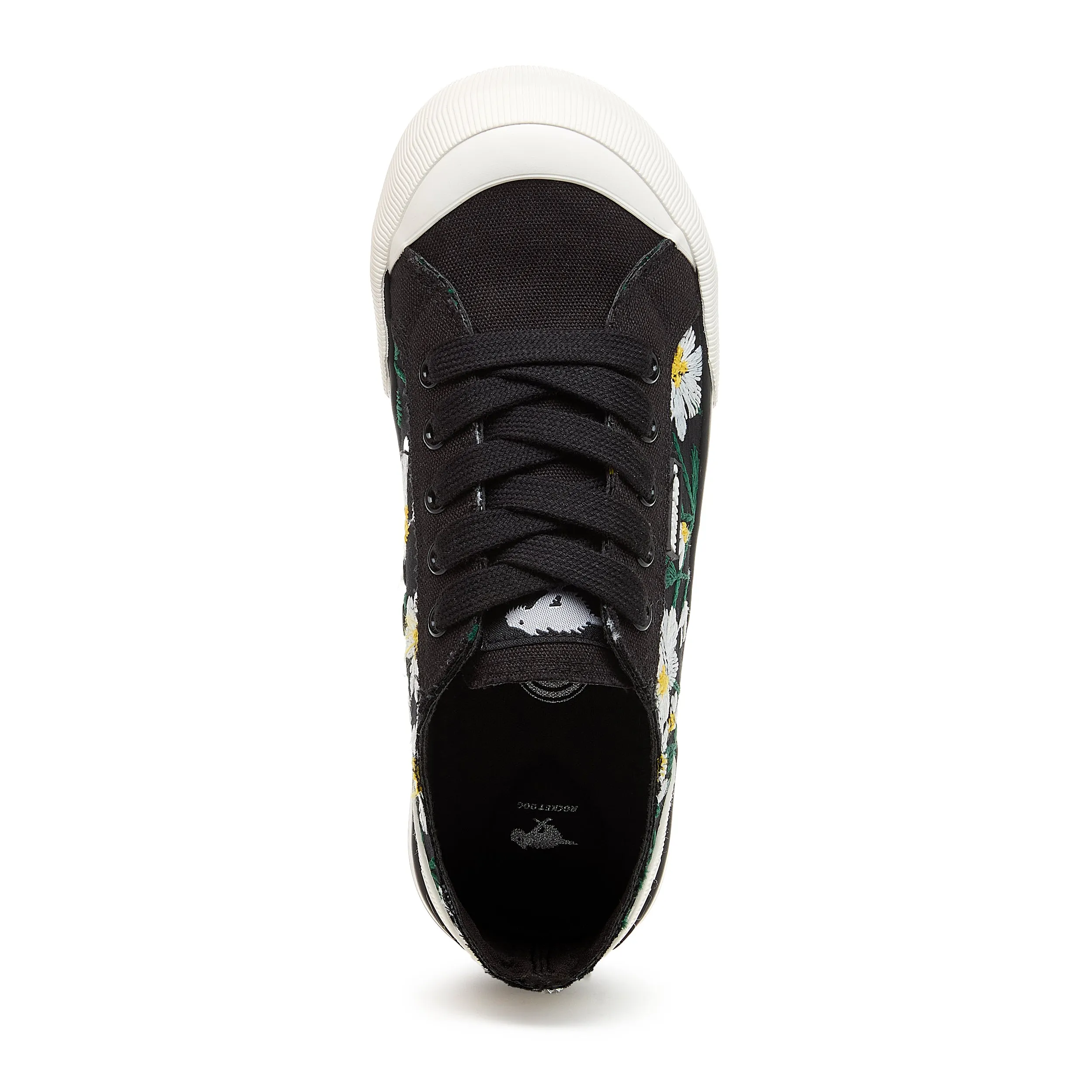 Black Floral Embroidered Jazzin Sneaker