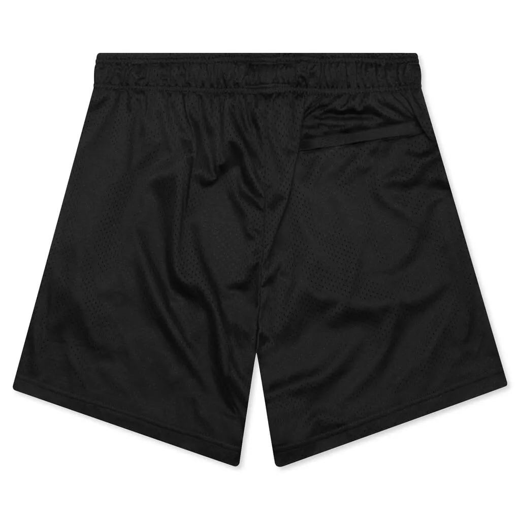 Black Mesh Sports Shorts for Men