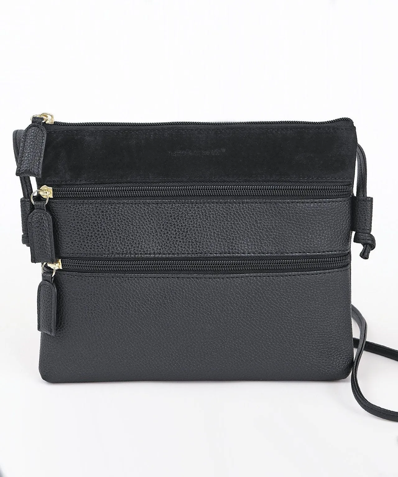 Black Multi-Compartment Zippered Bag