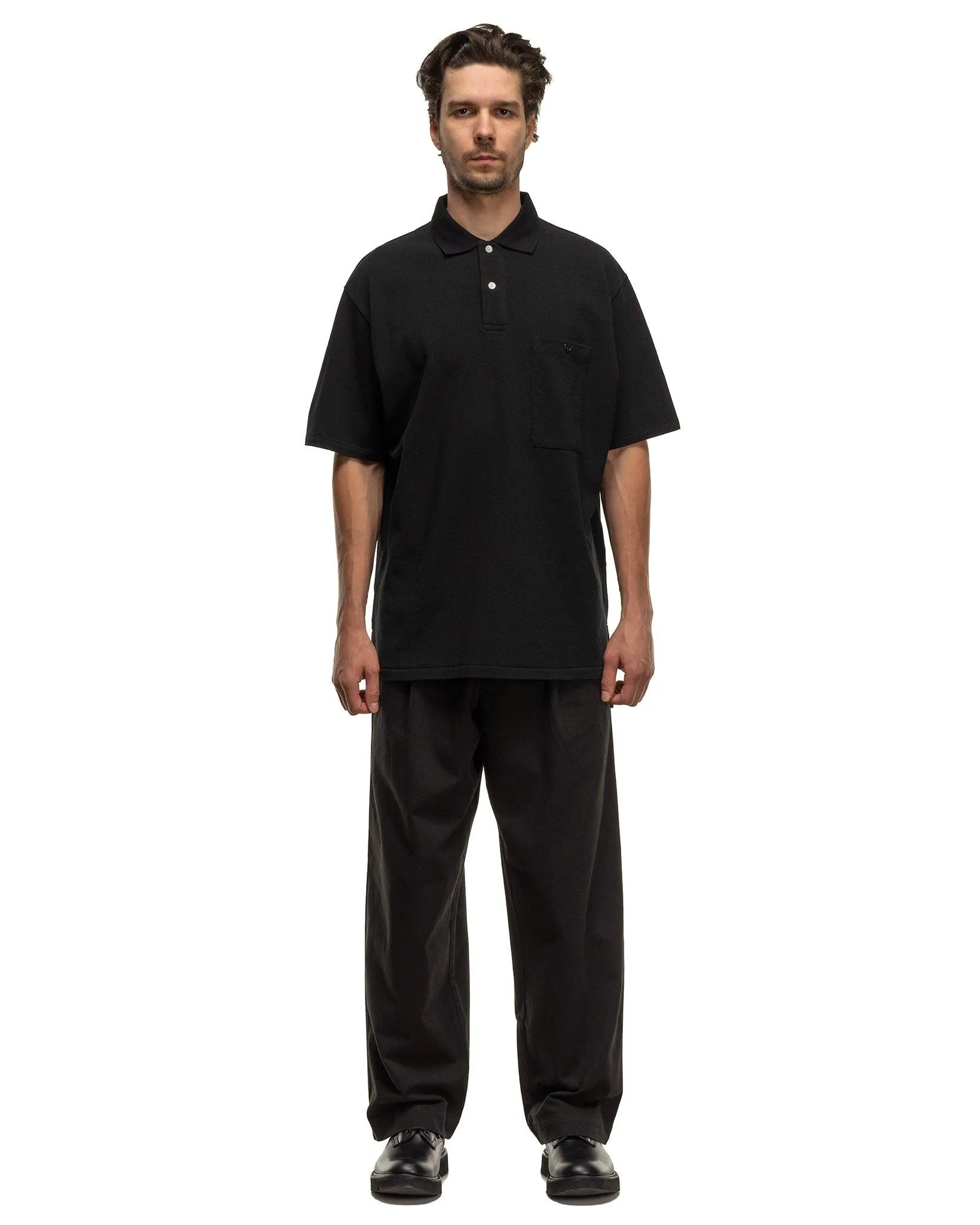 Black Oversized Polo Shirt