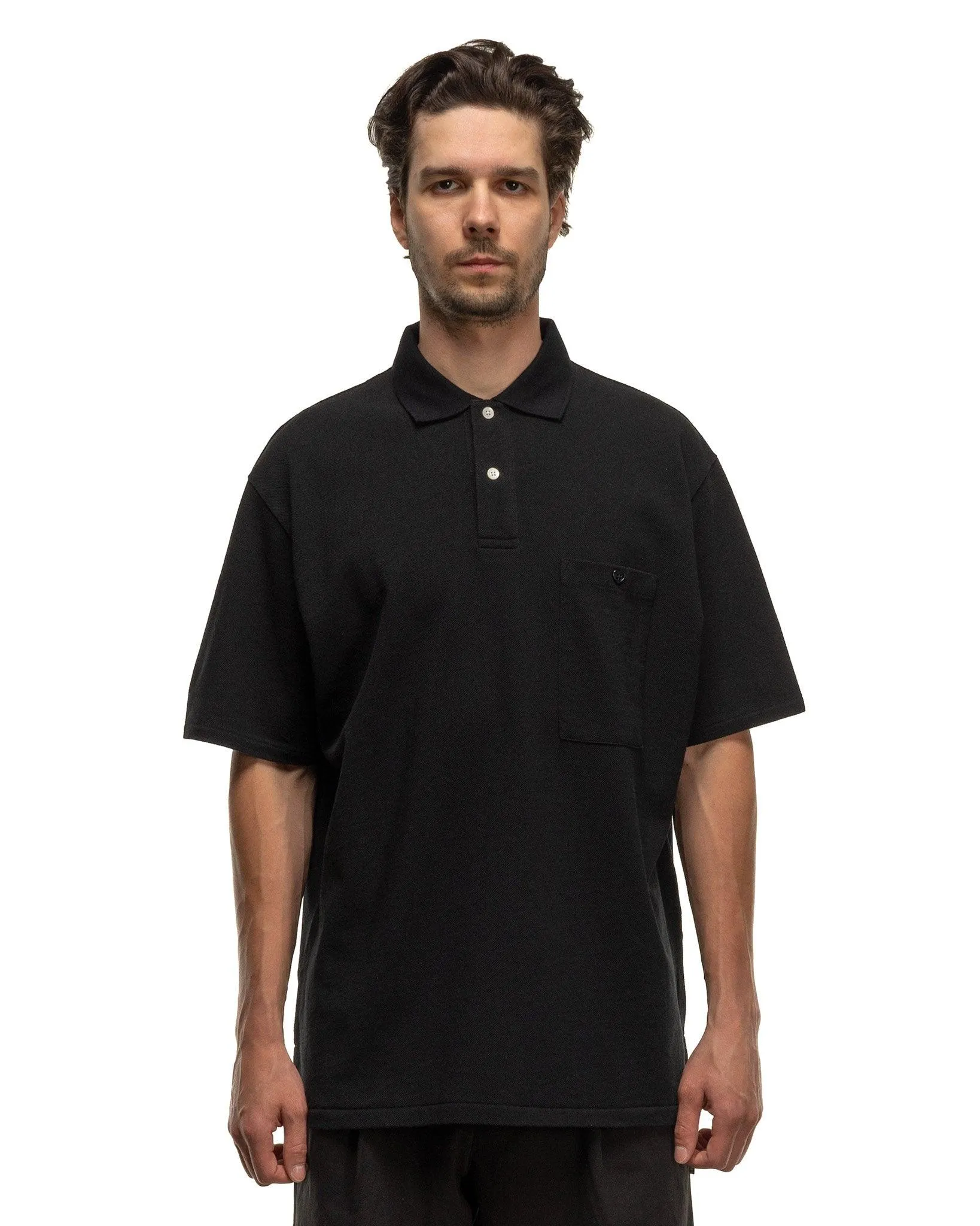 Black Oversized Polo Shirt