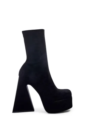 Black Platform Ankle Boots