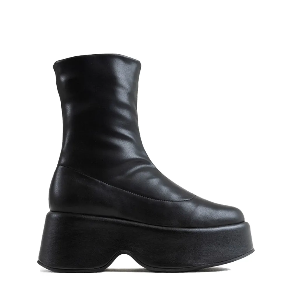 Black Stretch Ankle Boots