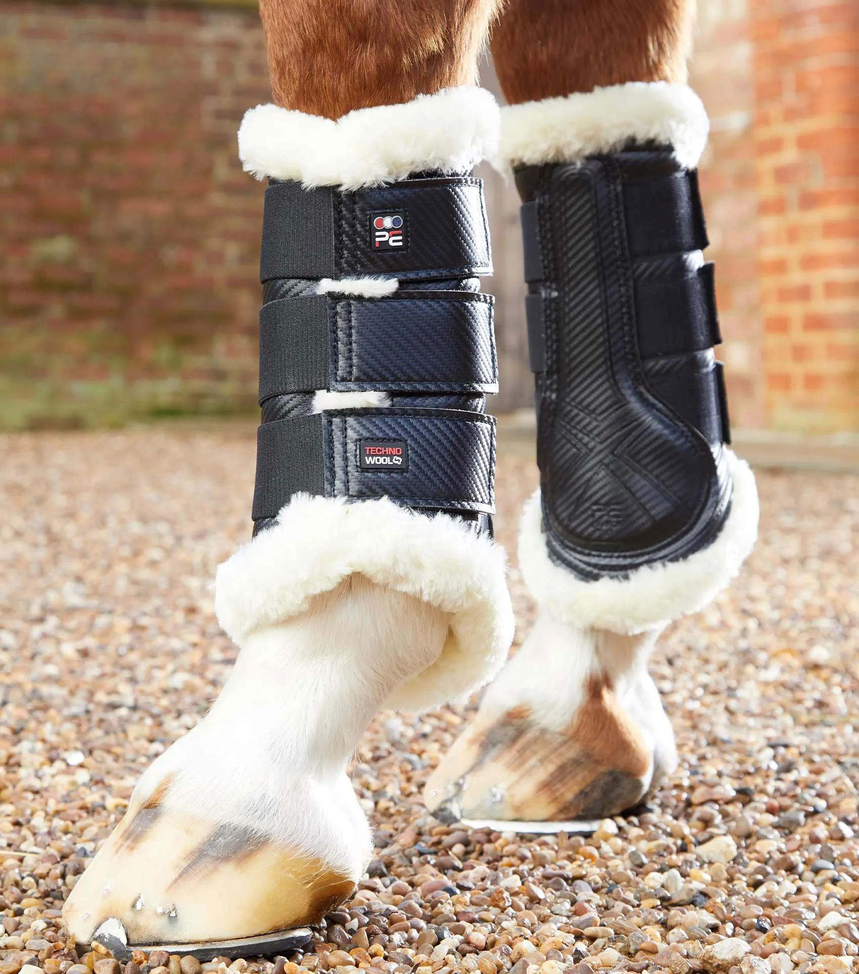 Black Techno Wool Brushing Boots