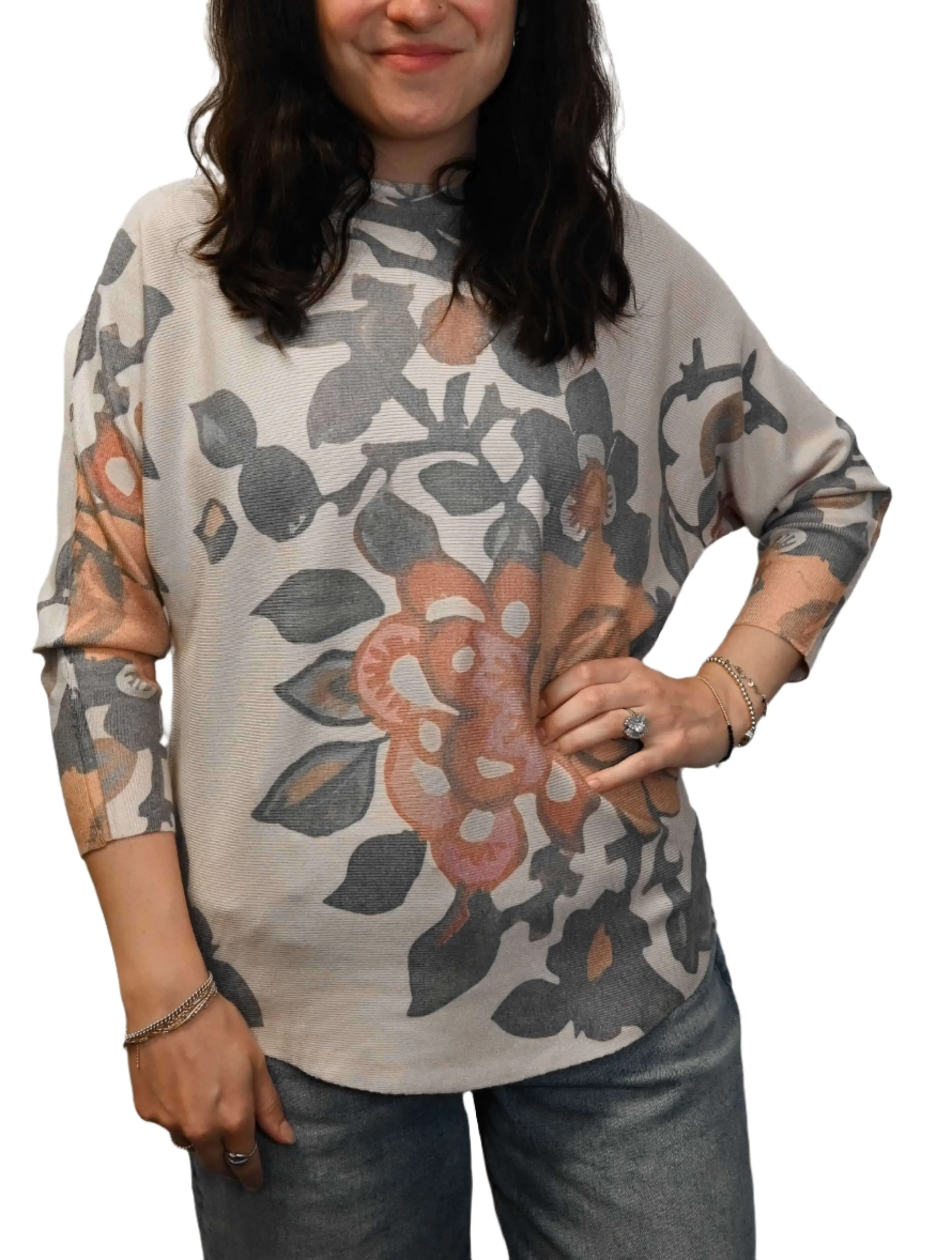 Floral Boatneck Sweater - Shop Now