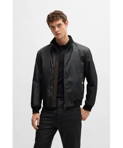 Boss x ASTON MARTIN water-repellent bomber jacket with logo