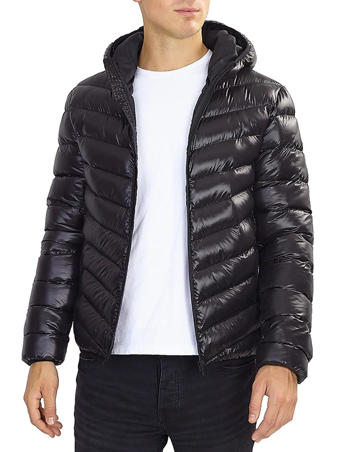 Boys Black Shine Bubble Puffer Jacket Ages 7 to 13 Years