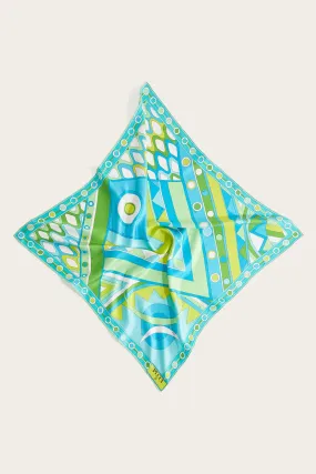 Large silk square scarf with Vivara print