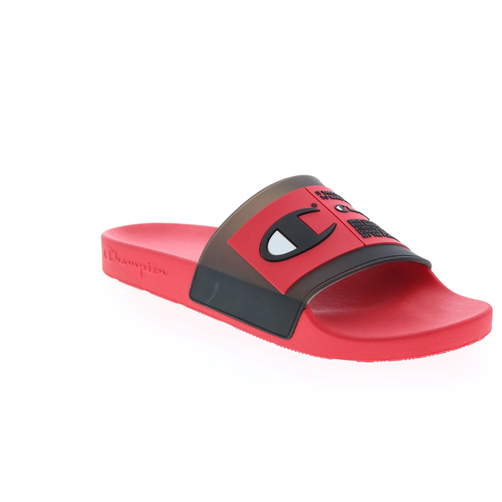 Champion Ipo Select CP100750M Mens Red Synthetic Slip On Slides Sandals