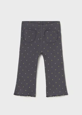 Charcoal Dot Flare Leggings