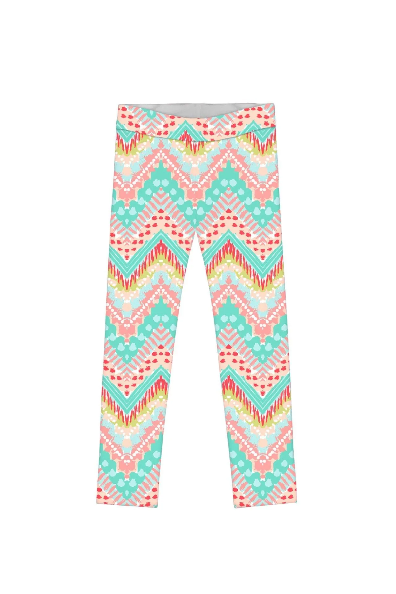 Chevron Print Girls Leggings - Lucy Cute Pattern