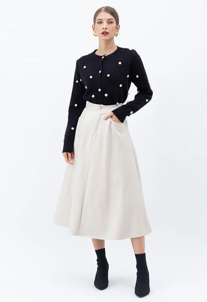 Chicwish Long Sleeve Polka Dot Casual Party Elegant Dress