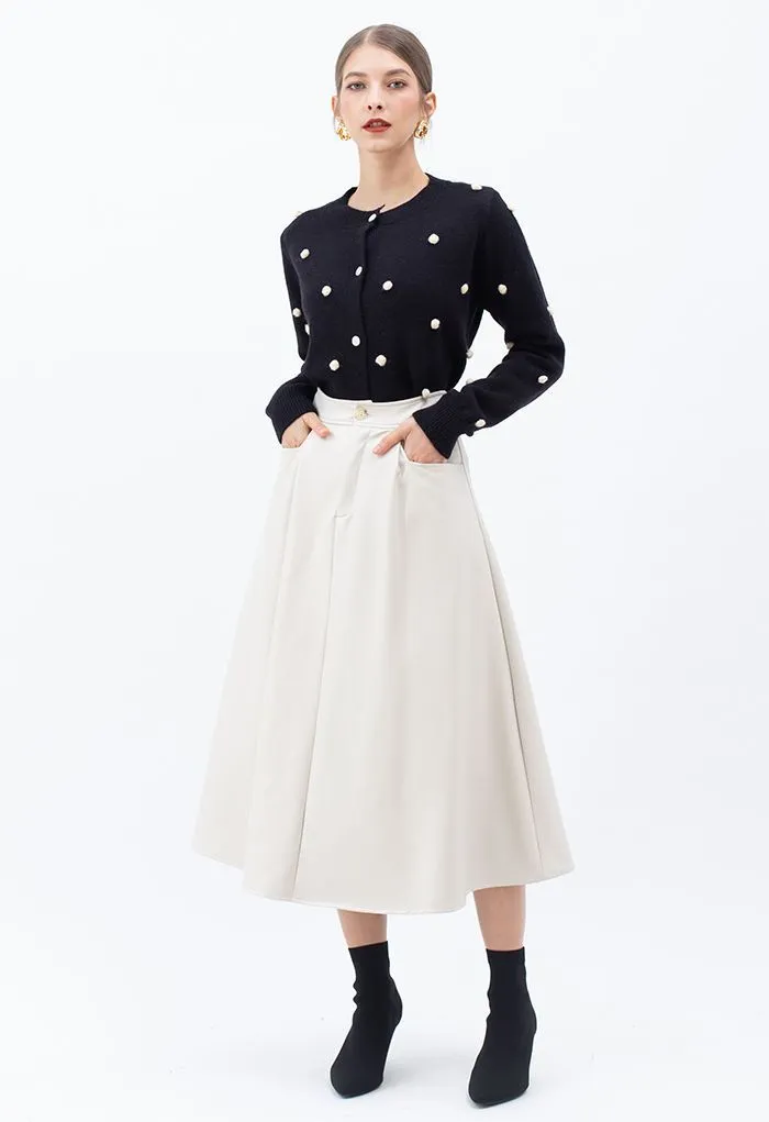 Chicwish Long Sleeve Polka Dot Casual Party Elegant Dress