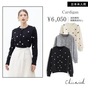 Chicwish Long Sleeve Polka Dot Casual Party Elegant Dress