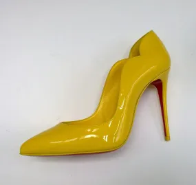 Christian Louboutin Hot Chick 100 Bright Yellow Patent Leather Heels