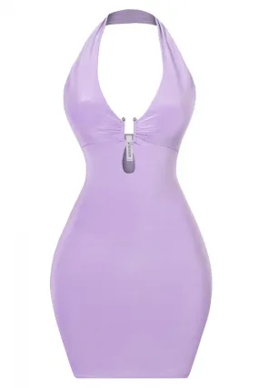 Purple Halter Mini Dress for Claire