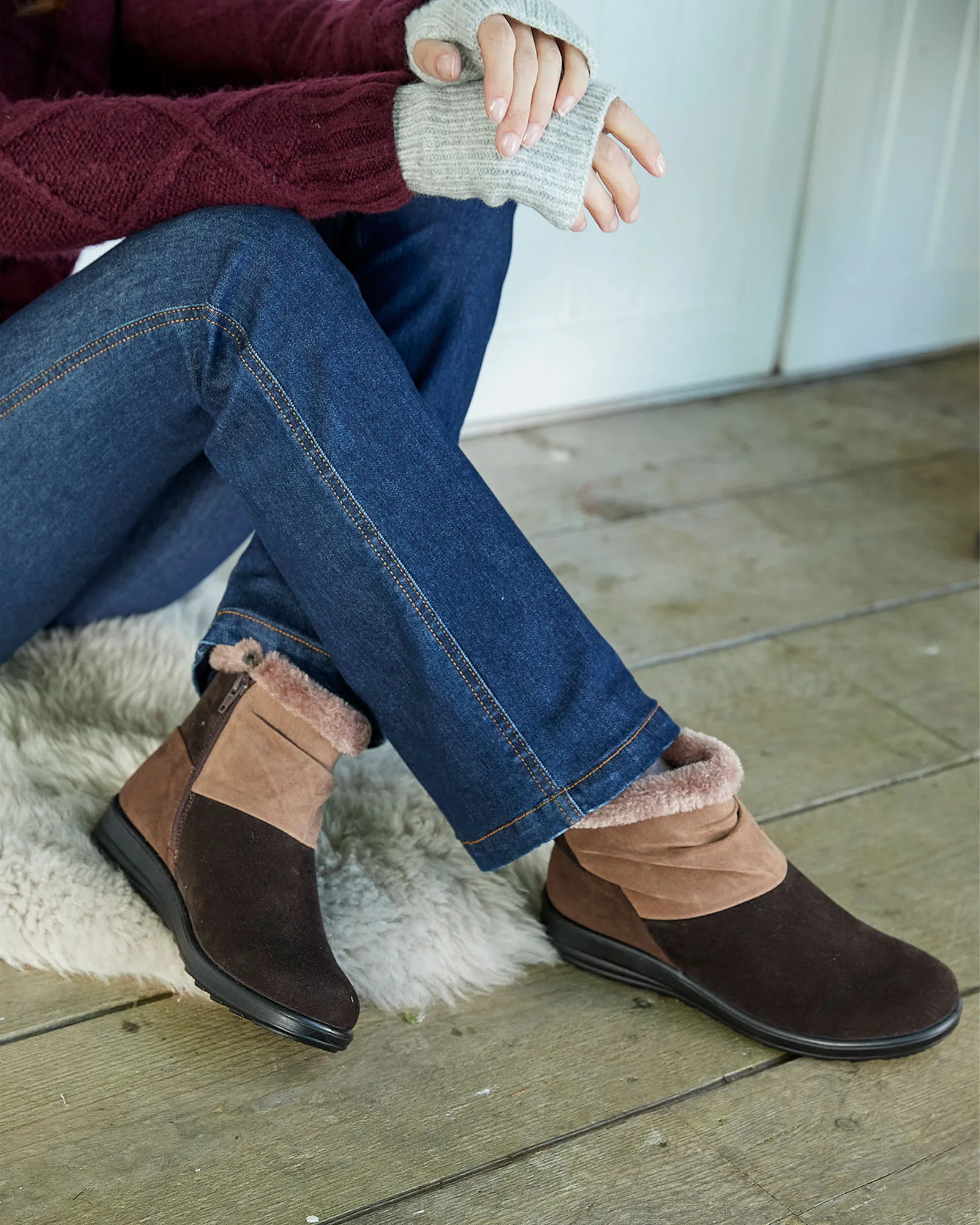 Comfy Patchwork Winter Boots