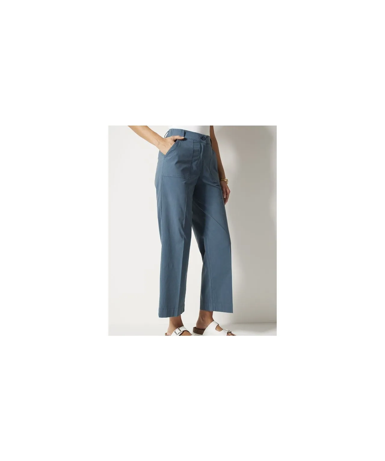 Crop Wide-Leg Trousers