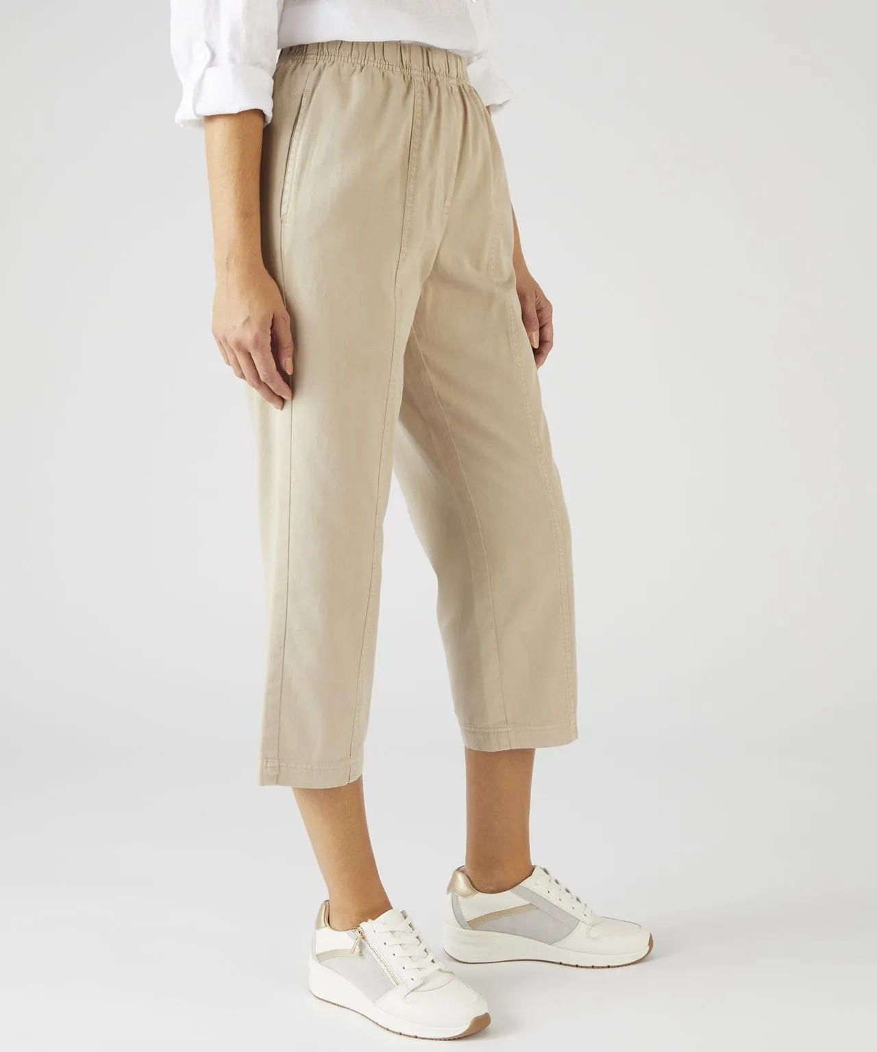 Cropped Cotton Trousers