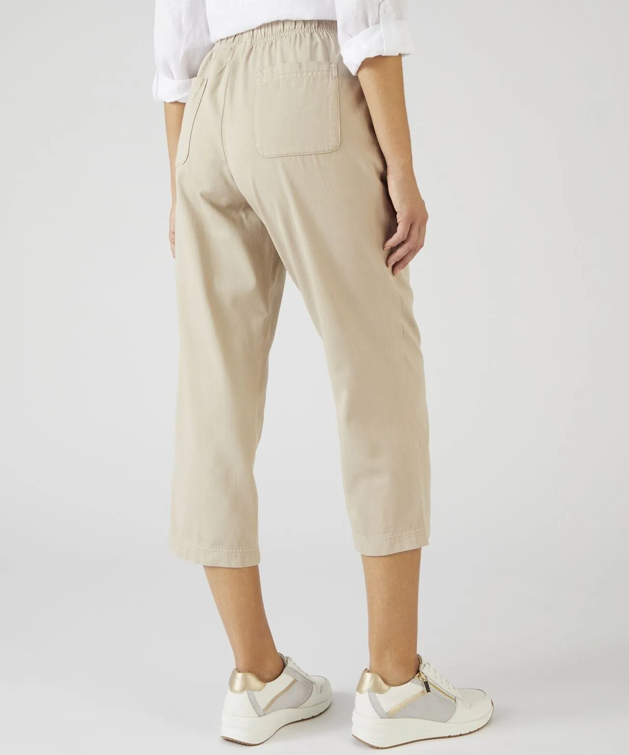 Cropped Cotton Trousers