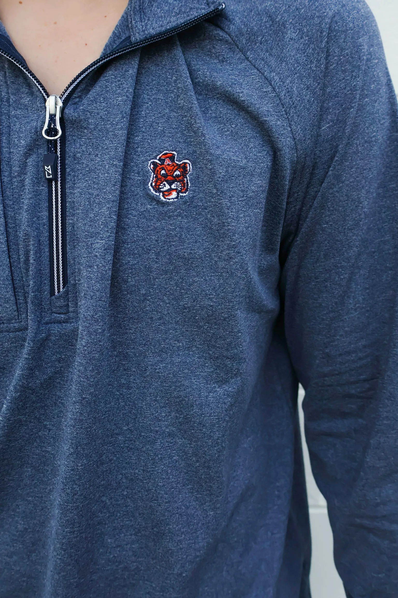 Quarter Zip Aubie Cutter & Buck Adapt Eco Heather